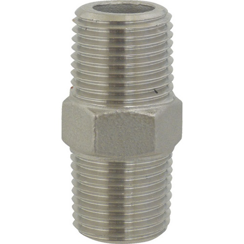 Stainless Hex Nipple - 1/2 in. x 1 3/4 in. Threaded