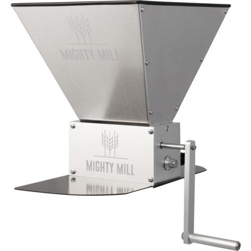 Mighty Mill 3 Roller Grain Mill Stainless Steel Knurled Rollers