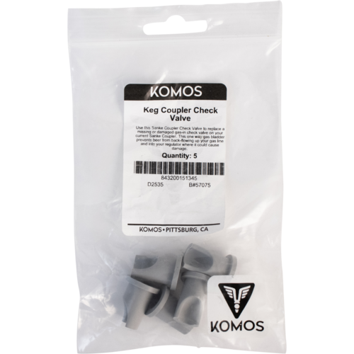 KOMOS® | Sanke Tap Keg Coupler Check Valve | One Way Gas Bladder | 5-Pack