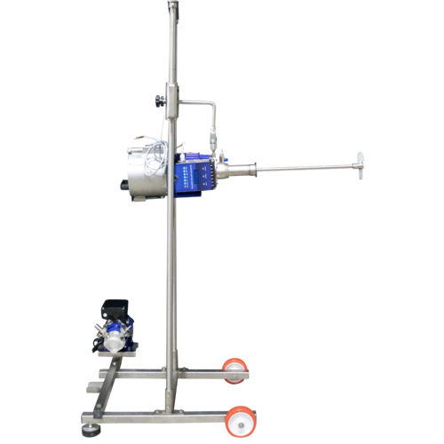 EnoItalia Wine Tank Mixer | Injection Pump | Variable Speed | Stainless Steel Mixing Rod & Cart | 1 HP | 1400 RPM | 220V Single Phase | Injection Pump