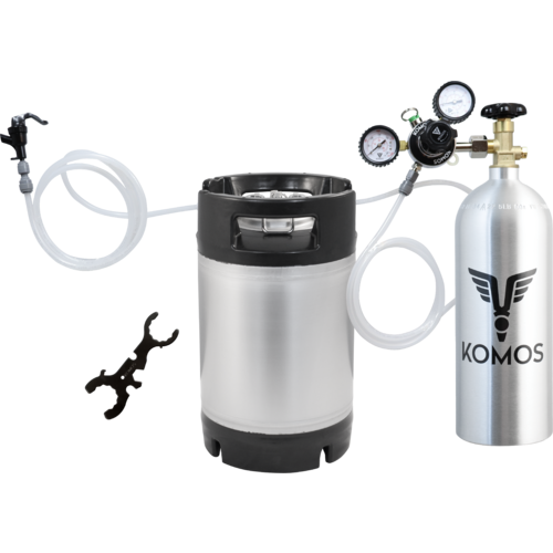 KOMOS® Homebrew Kegging Kit Ball Lock Keg Corny Keg Premium Dual
