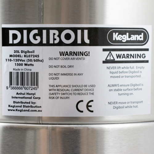DigiBoil Electric Kettle Gen 2 35L 9.25G 110V MoreBeer Pro
